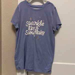 Adorable Purple Sparkle Like A Snowflake T-Shirt!